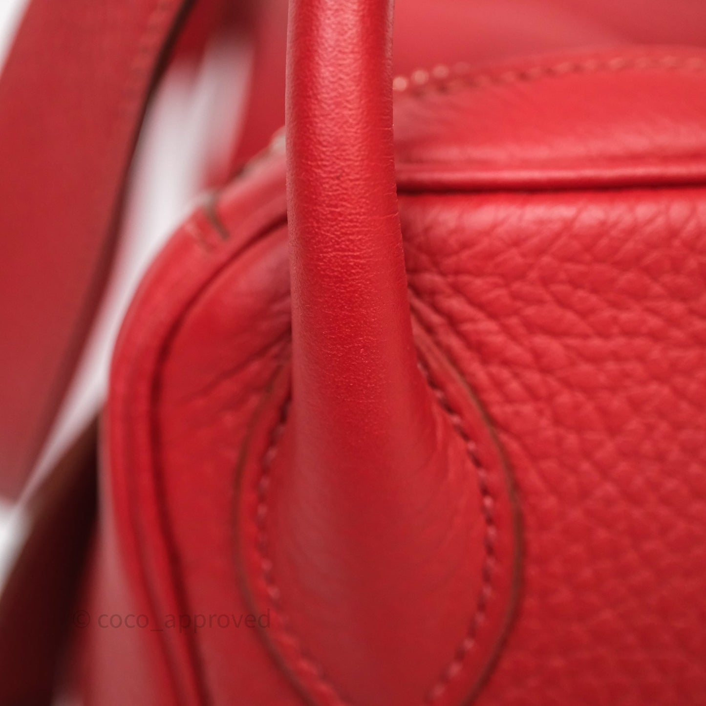Hermès Lindy 30 Rouge Garance 54 Clemence Palladium Hardware