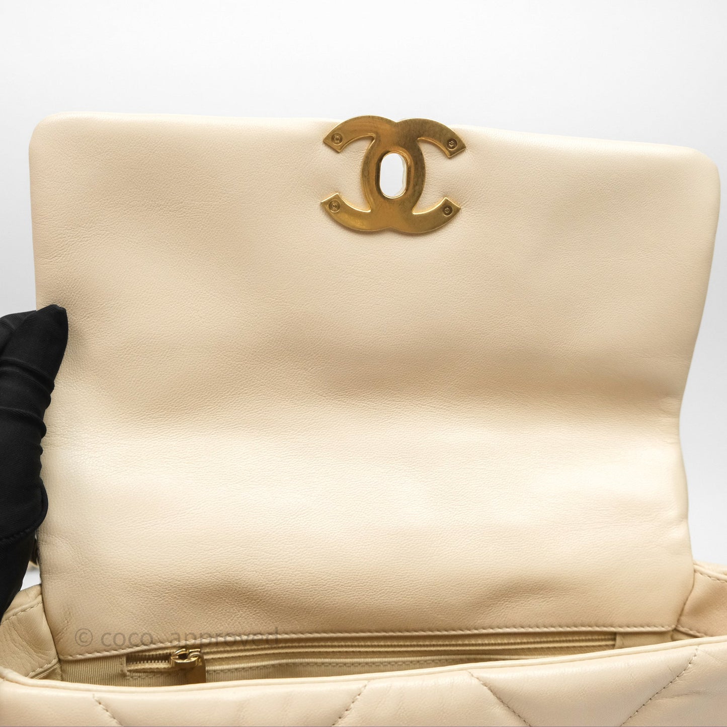 Chanel 19 Small Beige Mixed Hardware