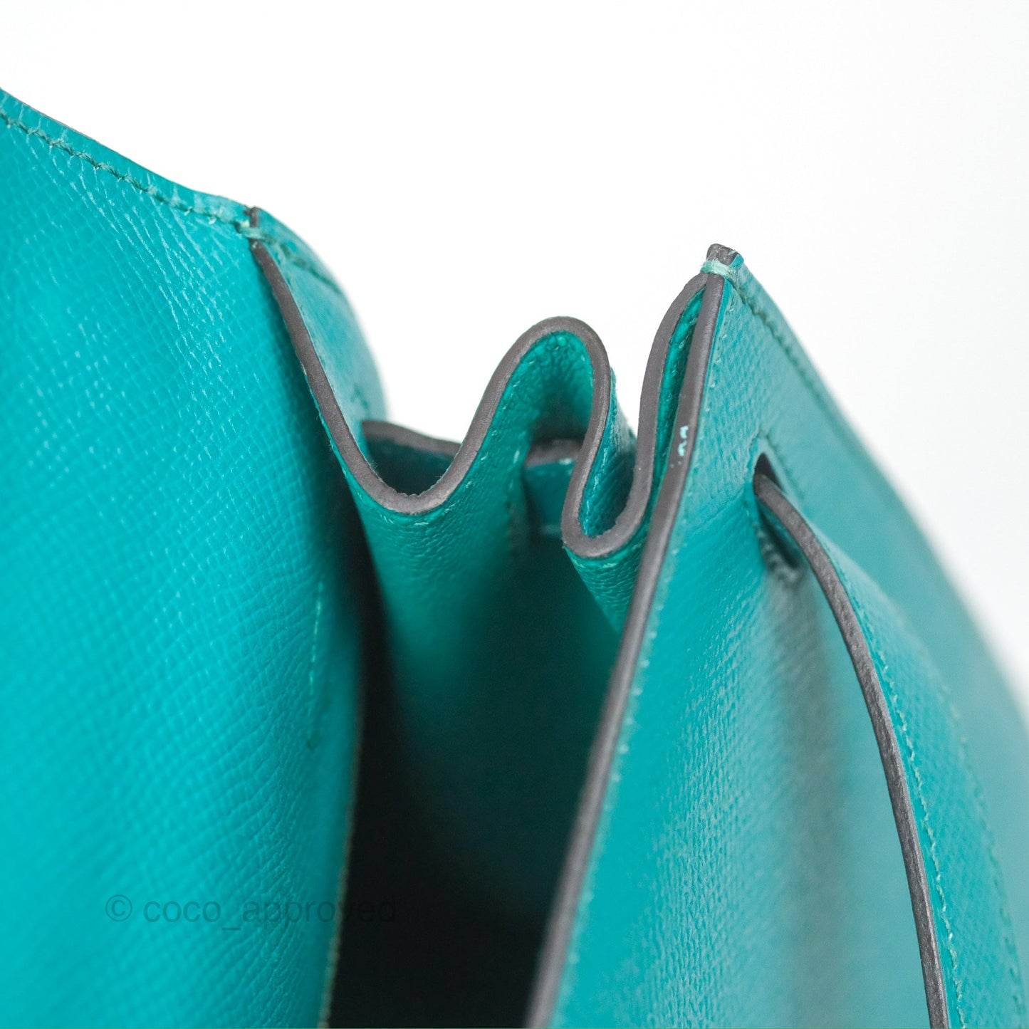 Hermès Sellier Kelly 28 Bleu Paon Epsom Gold Hardware