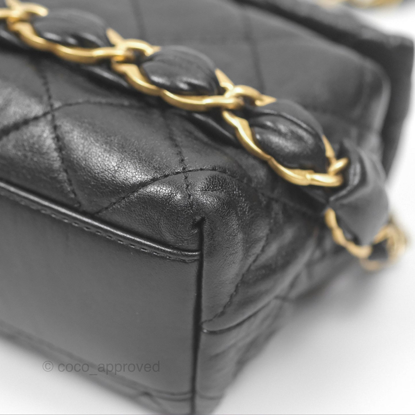 Chanel Small Hobo Bag Crumpled Black Lambskin Aged Gold Hardware 21S