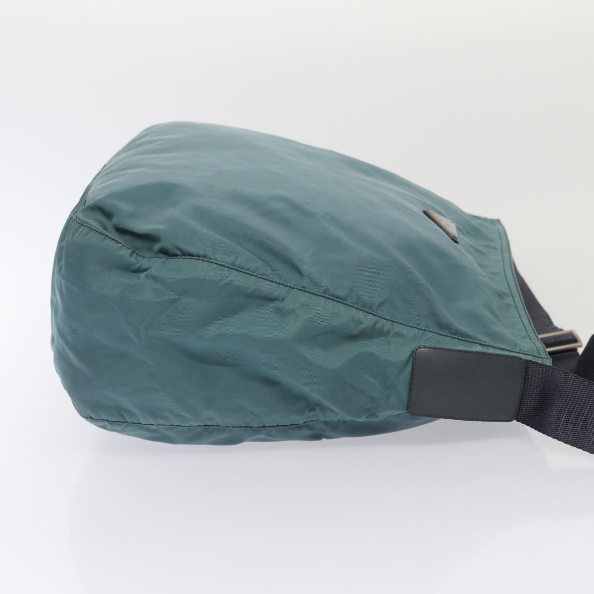 Luxury Prada Shoulder Bag Nylon Green Silver  87423