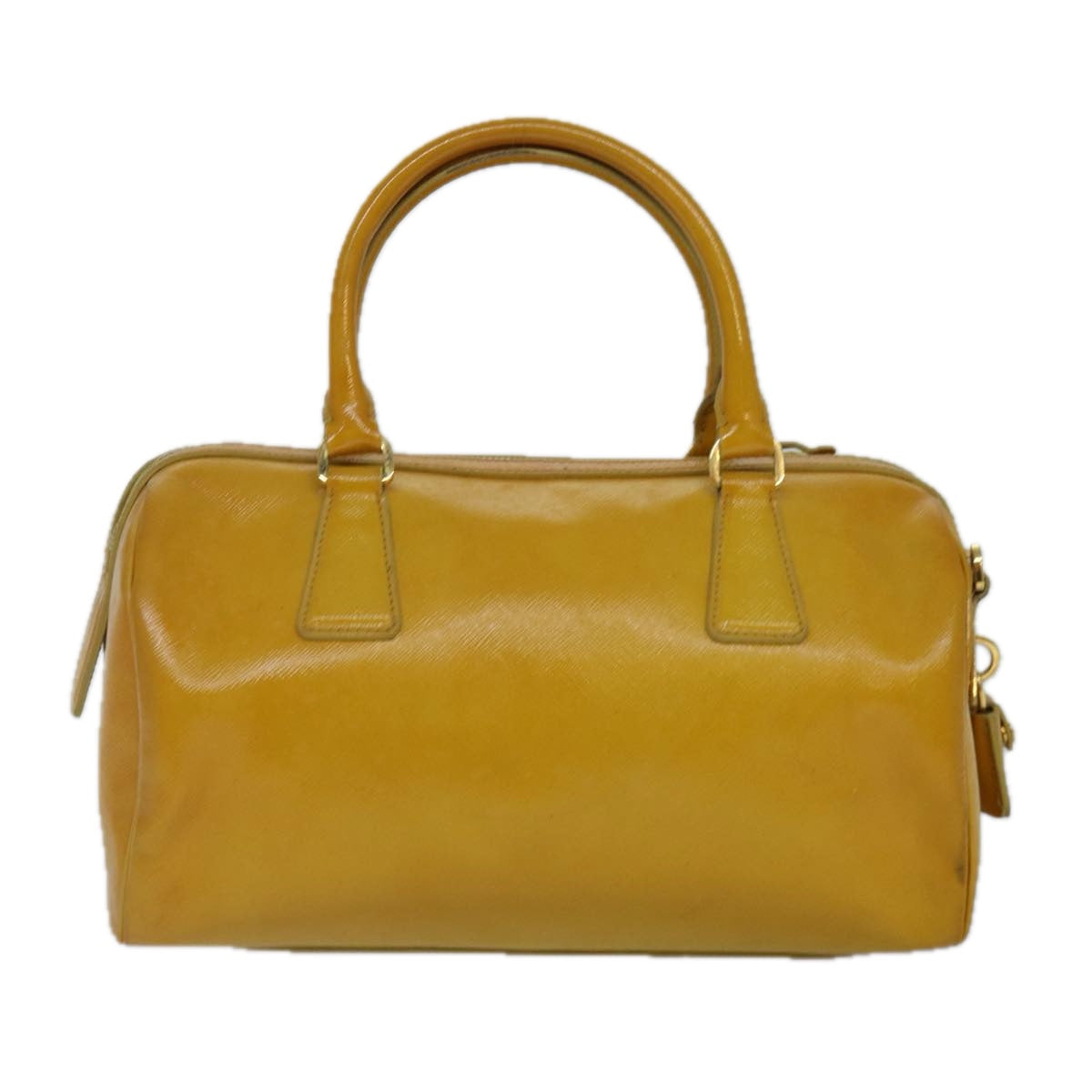 Luxury Prada Hand Bag Safiano leather 2way Yellow Gold  87430
