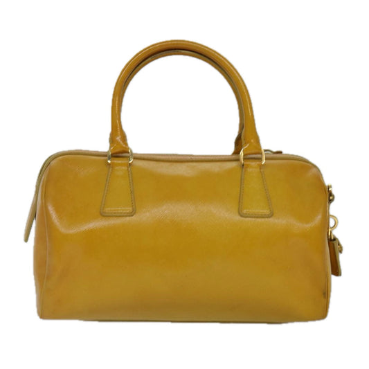 Luxury Prada Hand Bag Safiano leather 2way Yellow Gold  87430