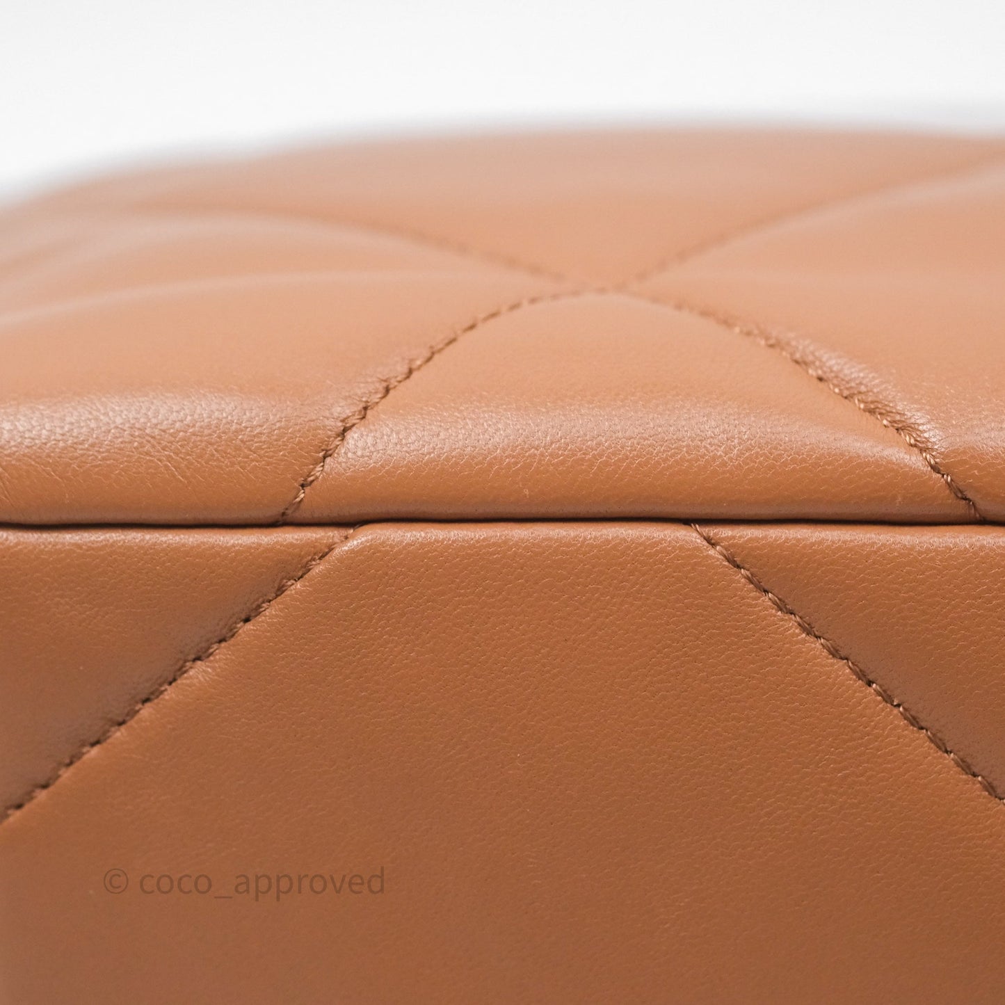 Chanel 19 Small Caramel Dark Beige Brown Mixed Hardware