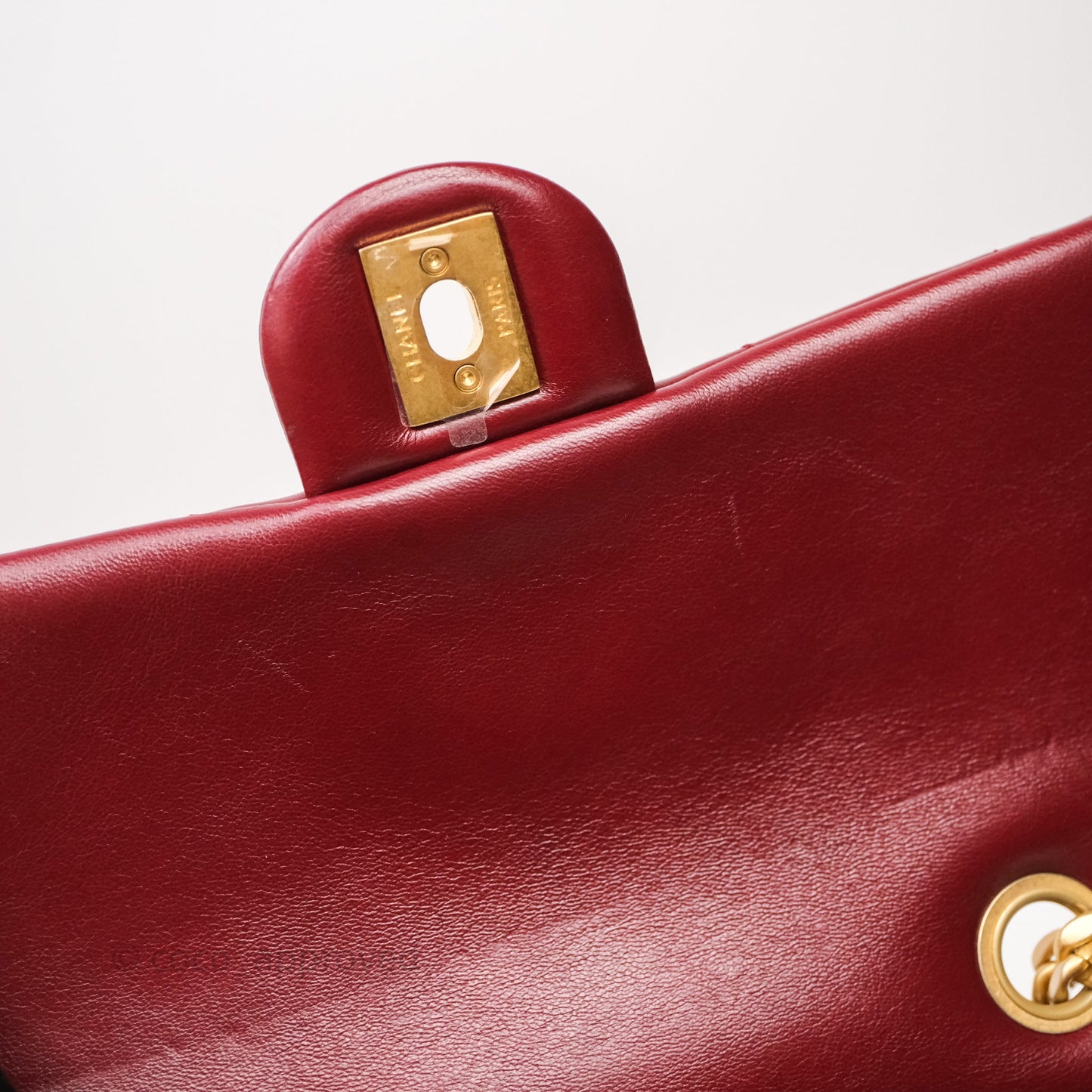 Chanel Small All Slide Adjustable Chain Flap Bag Burgundy Lambskin Aged Gold Hardware