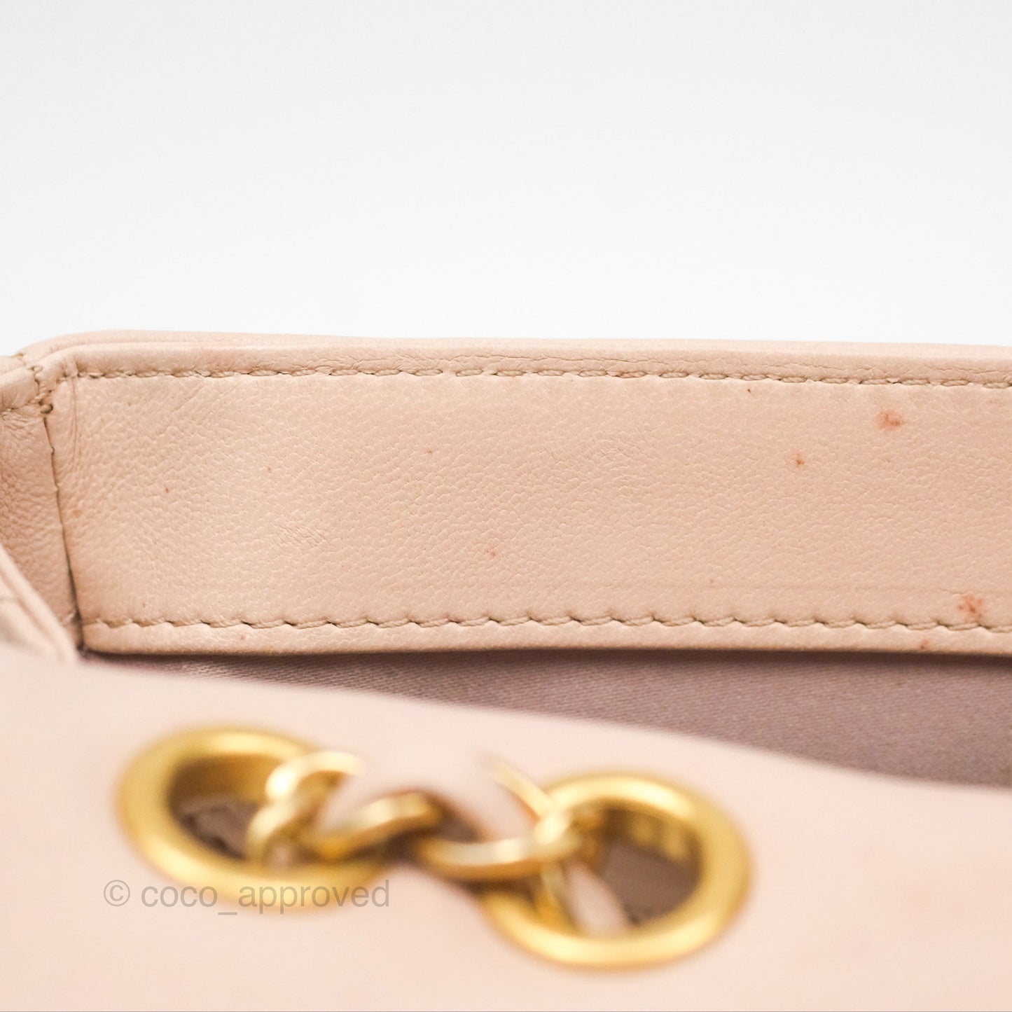 Chanel Flap Bag Pink Aged Gold Hardware
