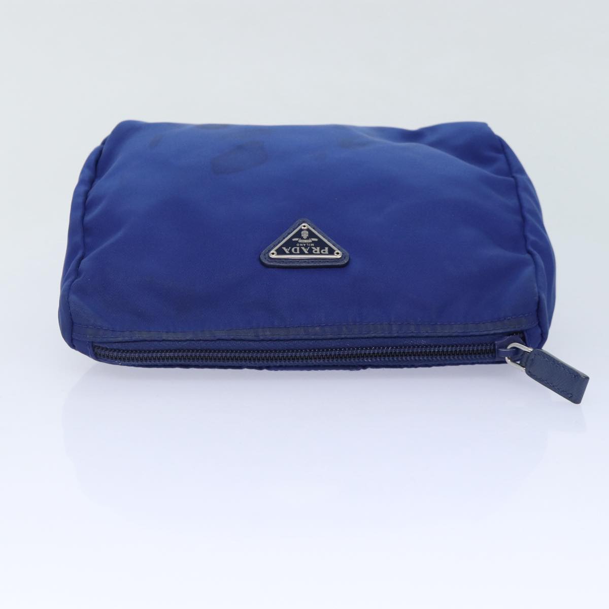 Luxury Prada Pouch Nylon Blue Silver  87469