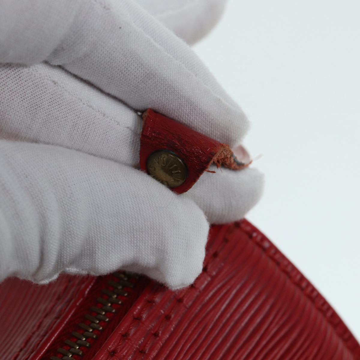 LOUIS VUITTON Epi Speedy 30 Hand Bag Castilian Red M43007 LV 87485