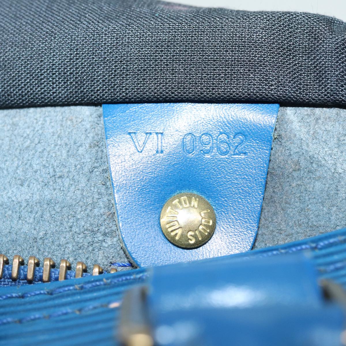 LOUIS VUITTON Epi Speedy 25 Hand Bag Toledo Blue M43015 LV 87489