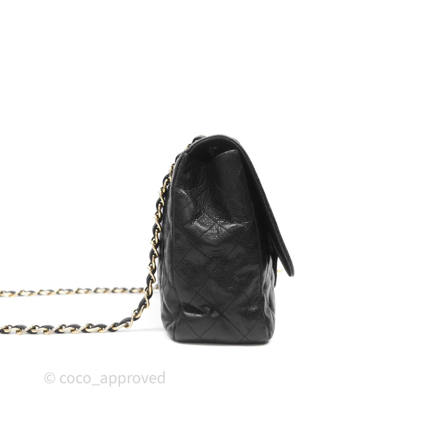Chanel Jumbo Single Flap Black Caviar Gold Hardware⁣⁣