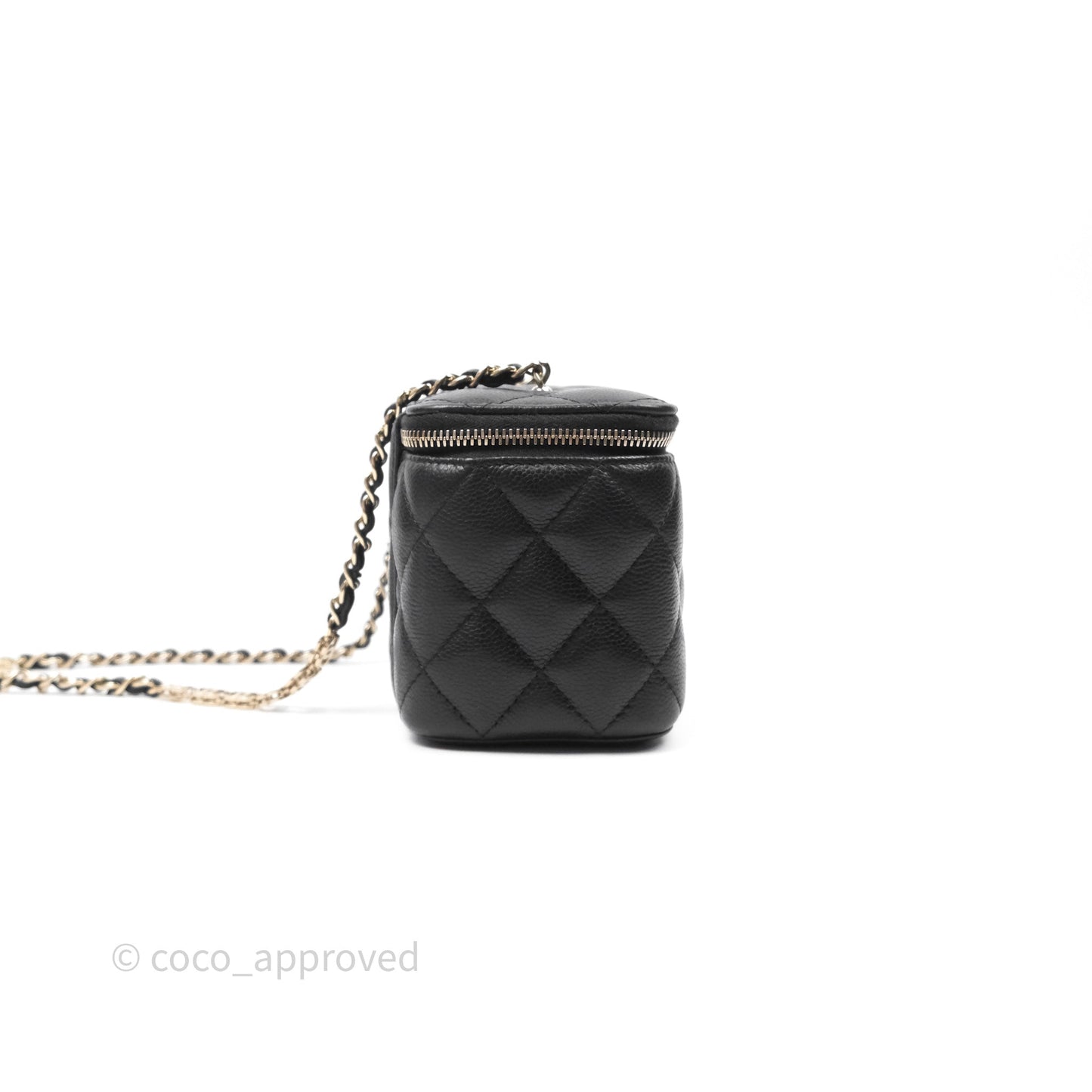 Chanel Vanity with CC Chain Black Caviar Gold Hardware