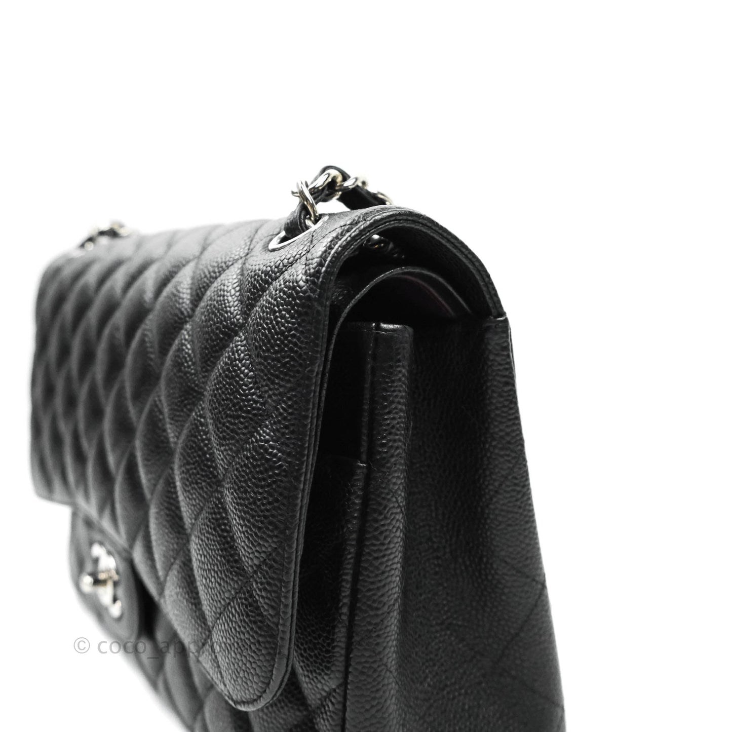 Chanel Jumbo Double Flap Black Caviar Silver Hardware⁣⁣