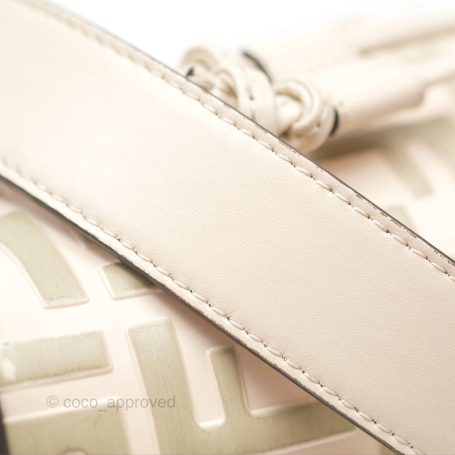Fendi Mini Mon Tresor Bucket Bag FF Motif Beige