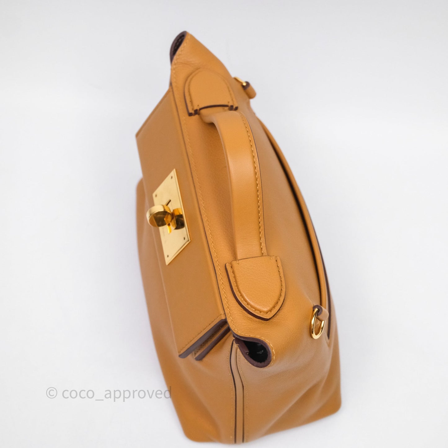Hermès 24/24 21 Mini Caramel/Sesame/Rouge Sellier Gold Hardware