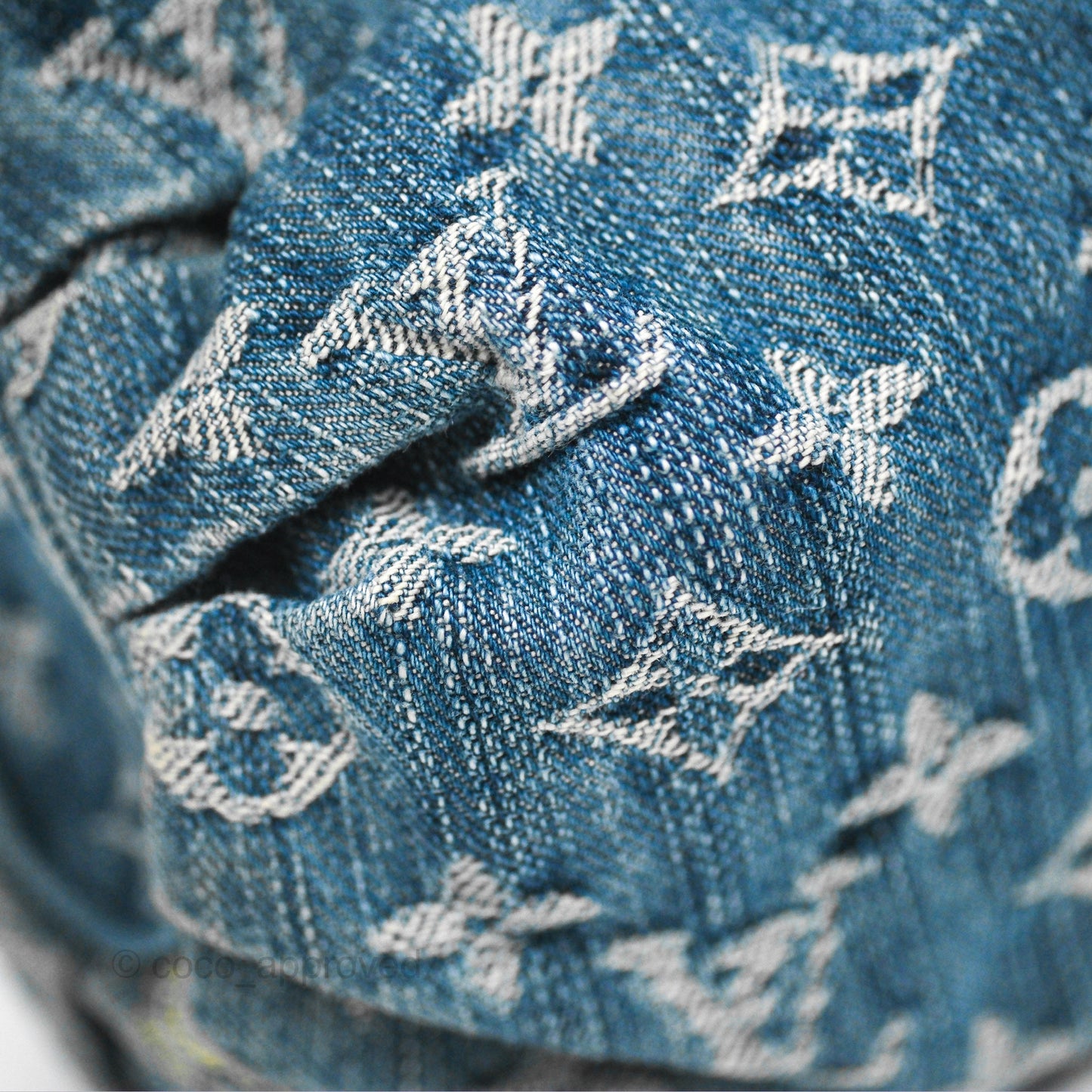 Louis Vuitton Vintage Pleaty Denim Monogram Gold Hardware