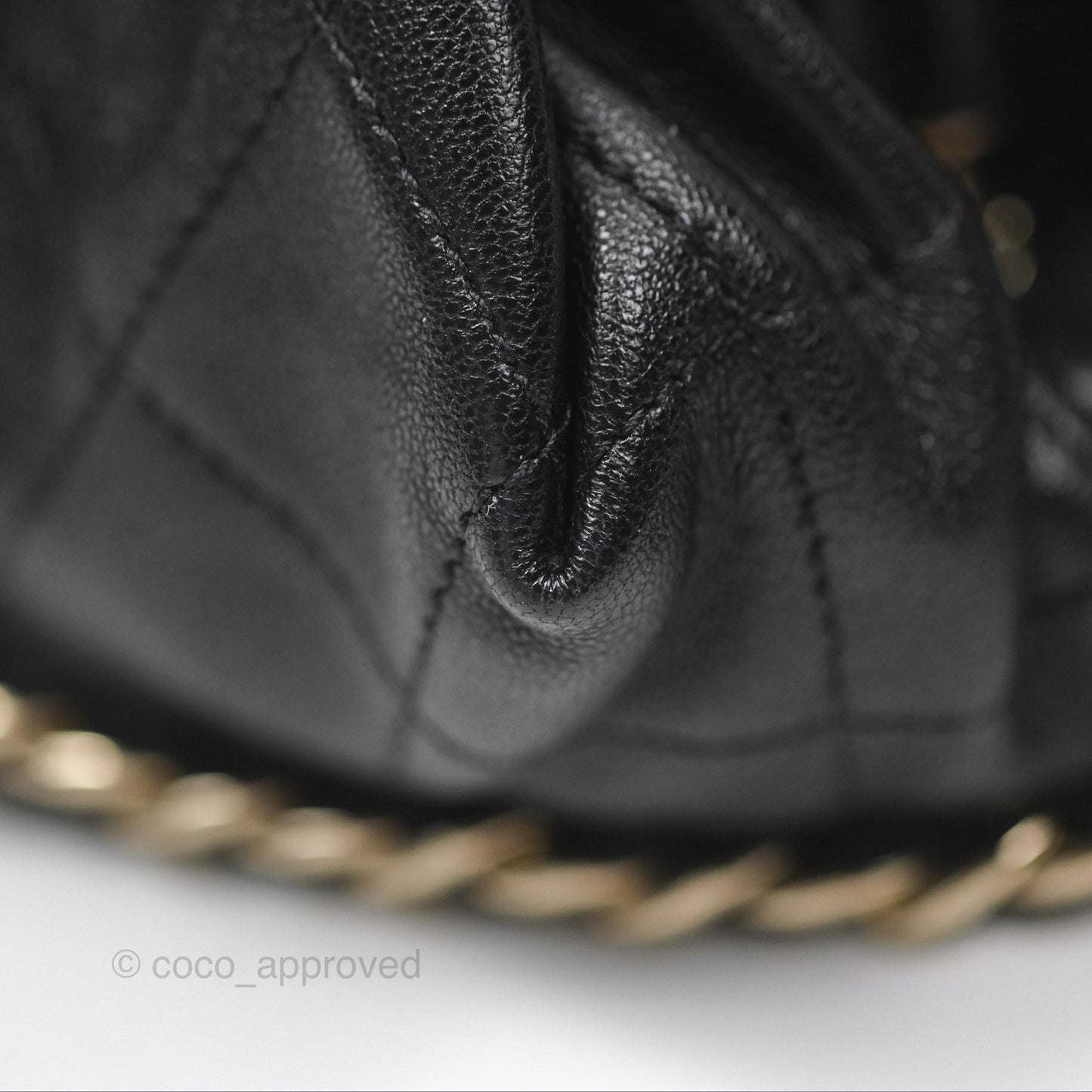 Chanel Quilted Clutch with Chain Black Lambskin Gold Hardware