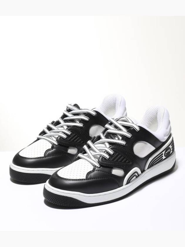 Luxury Gucci Trending 2025 Basket Two-Tone Low Top Sneakers Black White