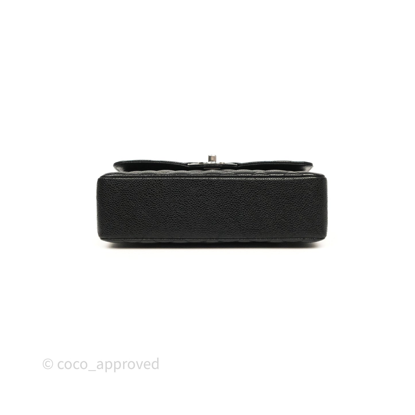 Chanel Small Classic Flap Quilted Black Caviar Silver Hardware