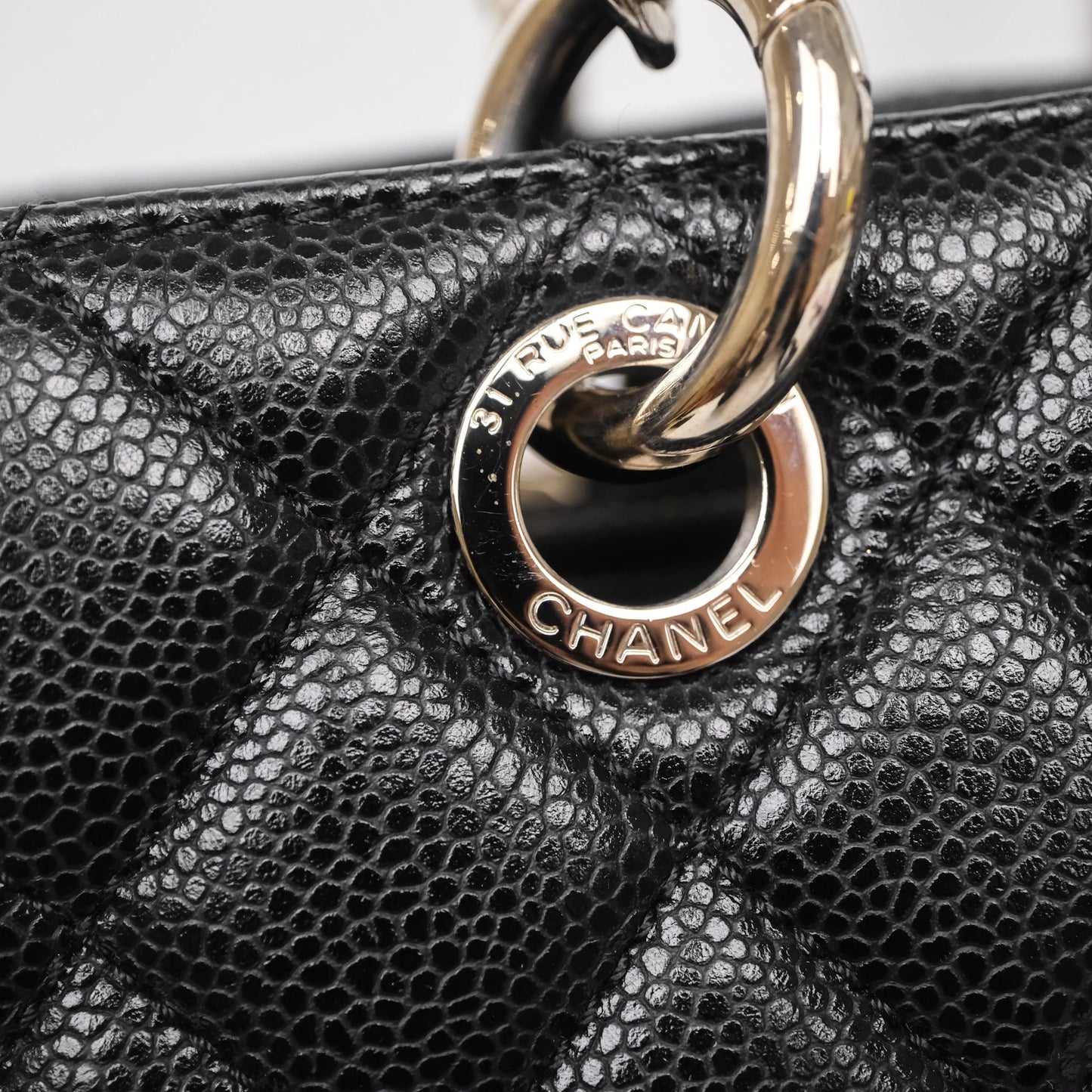 Chanel GST Black Caviar Silver Hardware