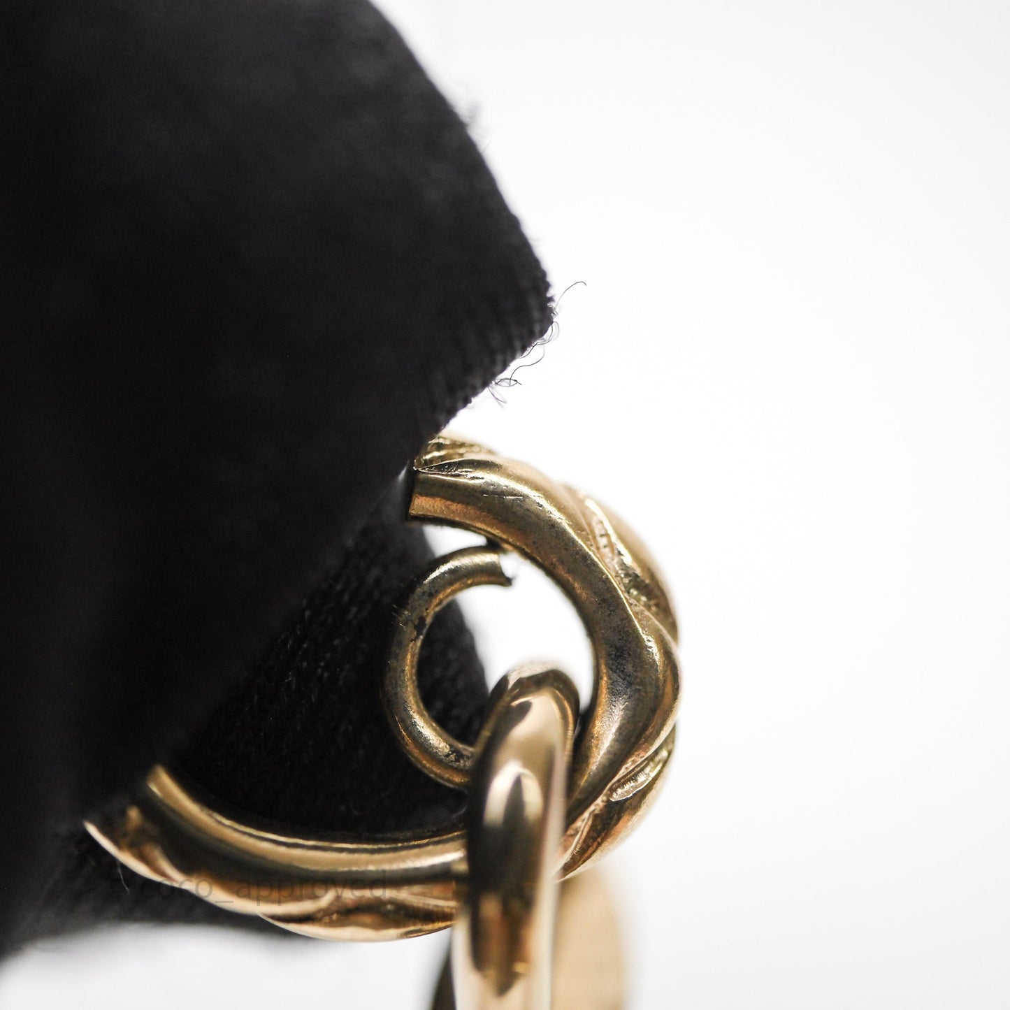 Chanel CC Padlock Drop Earrings Gold Tone 21P