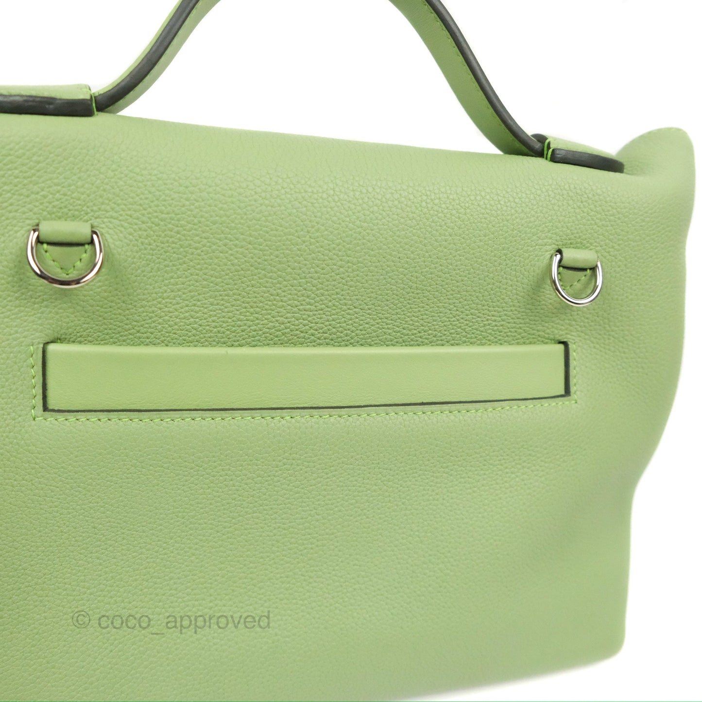 Hermès 24/24 29 Vert Criquet/Bamboo Evercolor/Swift Palladium Hardware