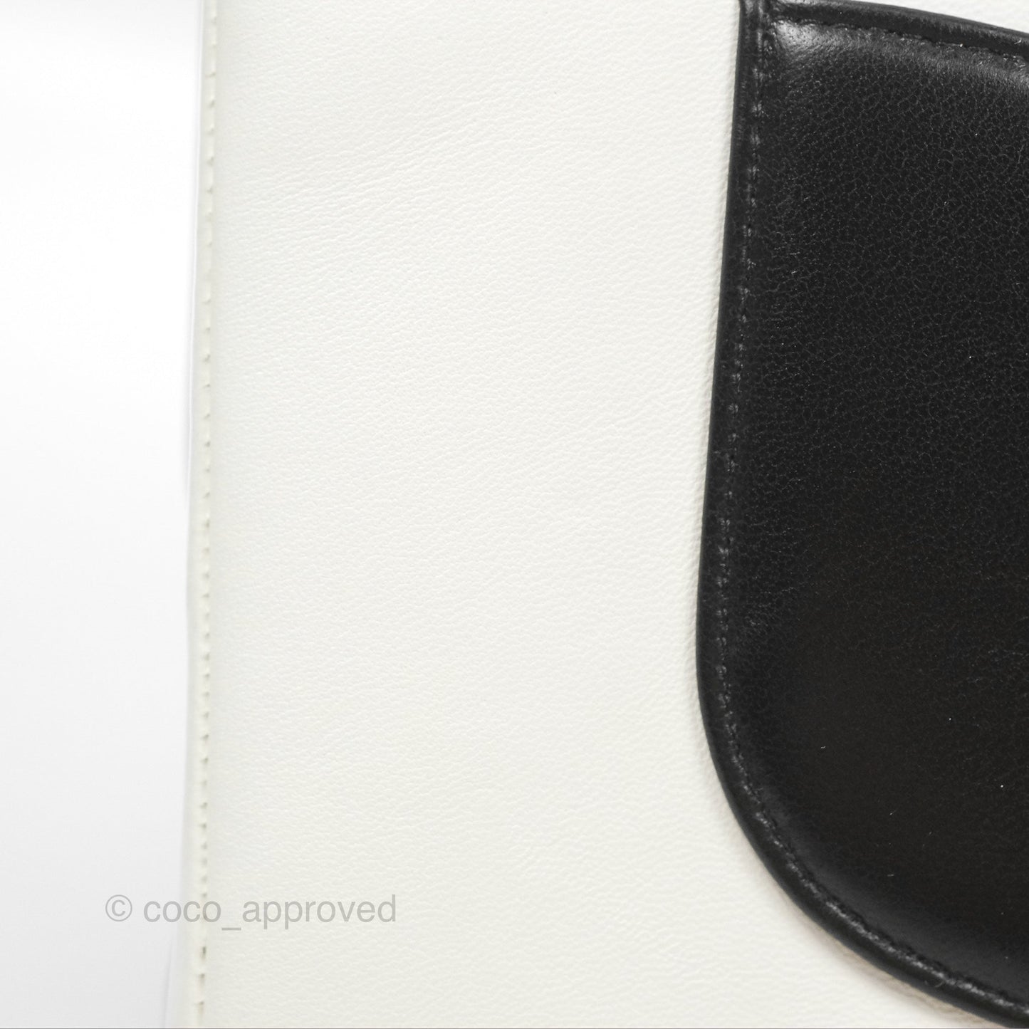 Chanel Medium Flap Black & White Lambskin Gold Hardware