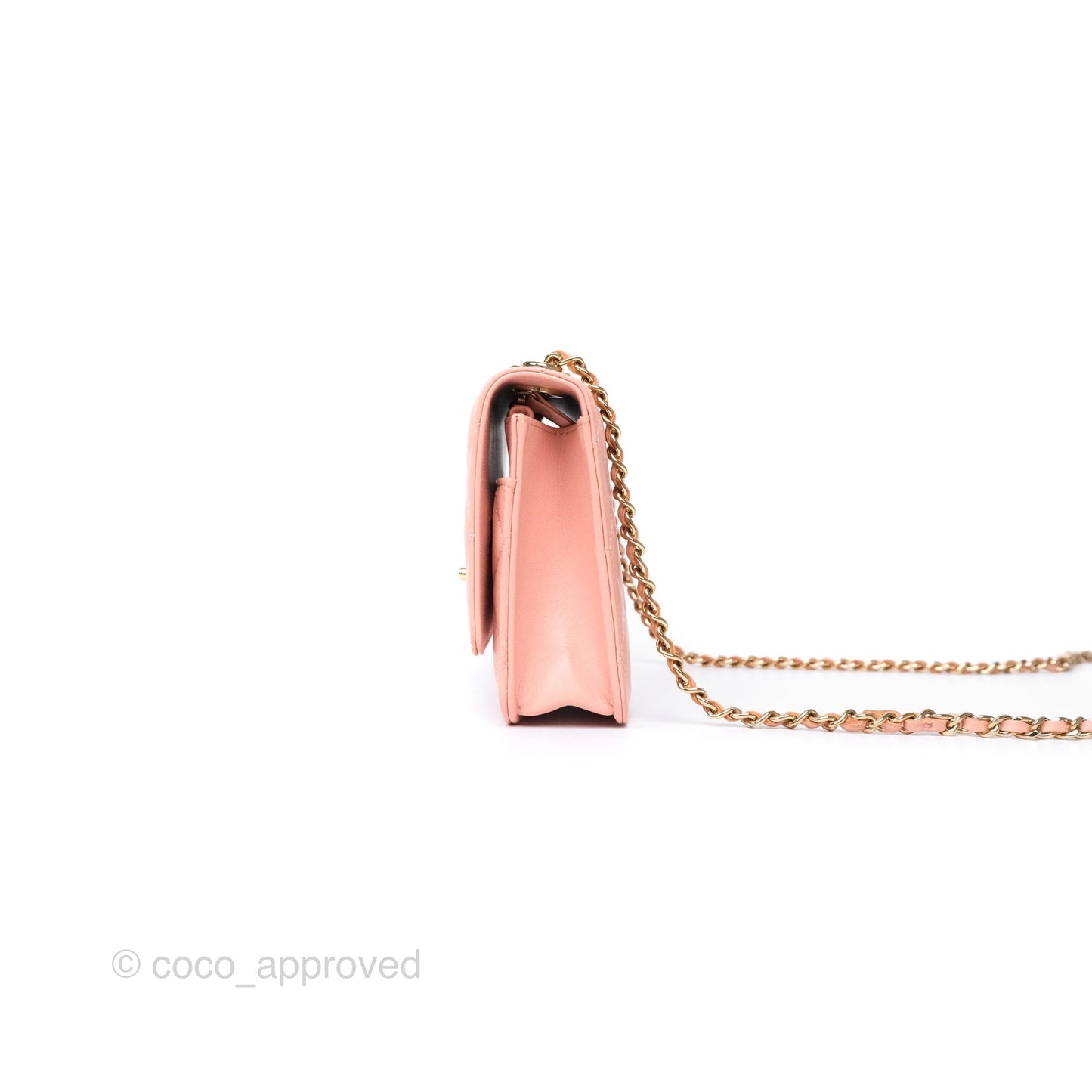 Chanel Trendy CC WOC Quilted Salmon Pink Lambskin Gold Hardware