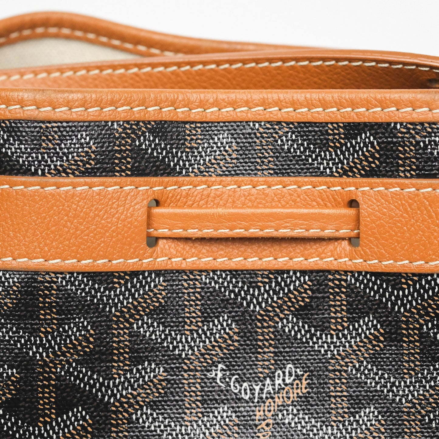 Goyard Petit Flot Bucket Bag Black & Tan Goyardine