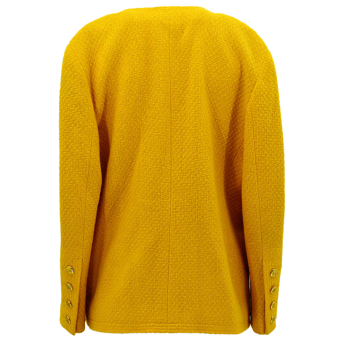 Chanel Double Breasted Colorless Jacket Yellow 17 #38