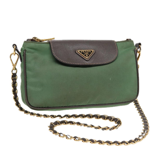 Luxury Prada Shoulder Bag Nylon Green  87675
