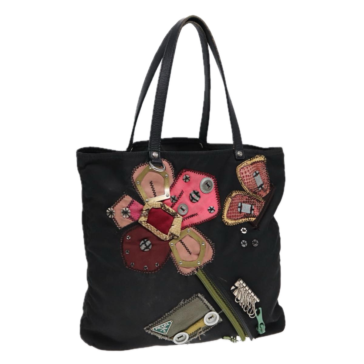 Luxury Prada Robot Tote Bag Nylon Black  87679