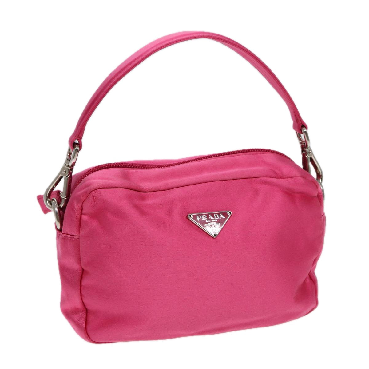 Luxury Prada Hand Pouch Nylon Pink  87684