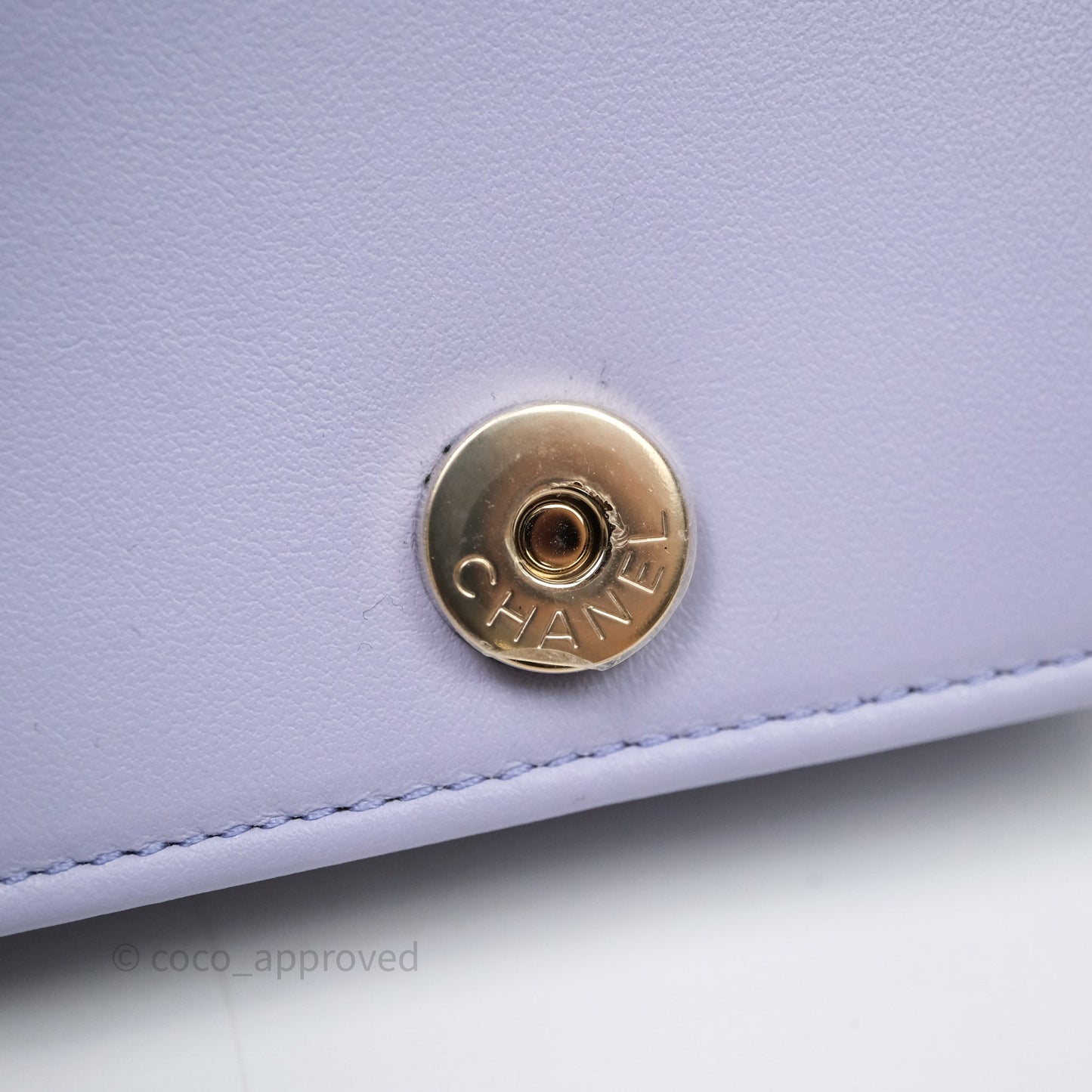 Chanel Quilted Boy Belt Bag Purple Caviar Gold Hardware