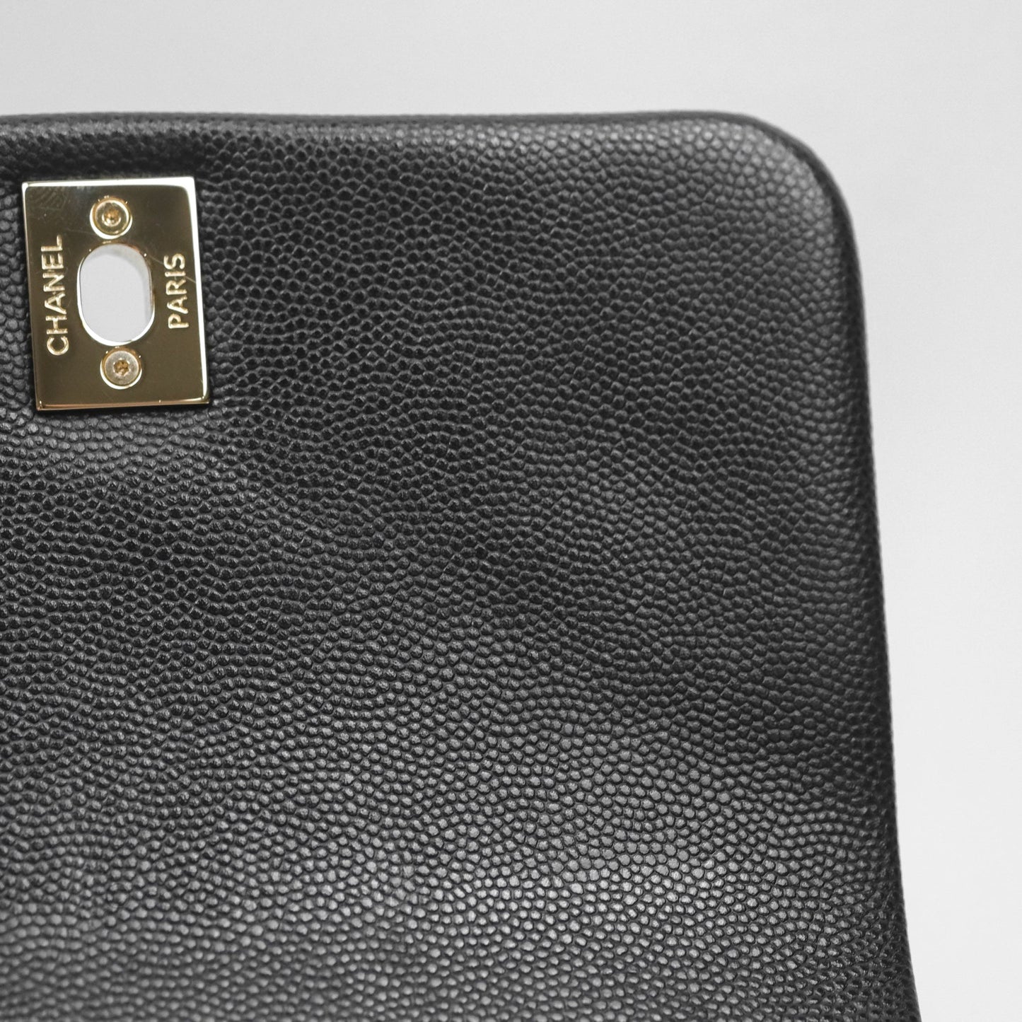 Chanel Mini Coco Handle Quilted Black Caviar Gold Hardware