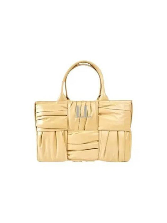 Luxury Bottega Veneta Arco Intrecciato Small Tote Bag Porridge