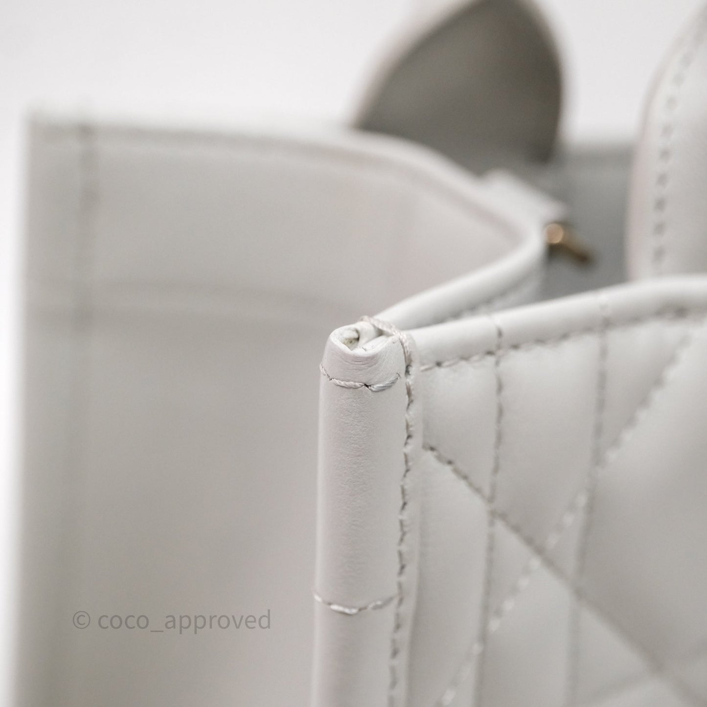 Christian Dior Small Dior Book Tote Cloud Gray Macrocannage Calfskin