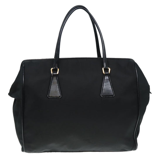 Luxury Prada Hand Bag Nylon Black Gold  87758
