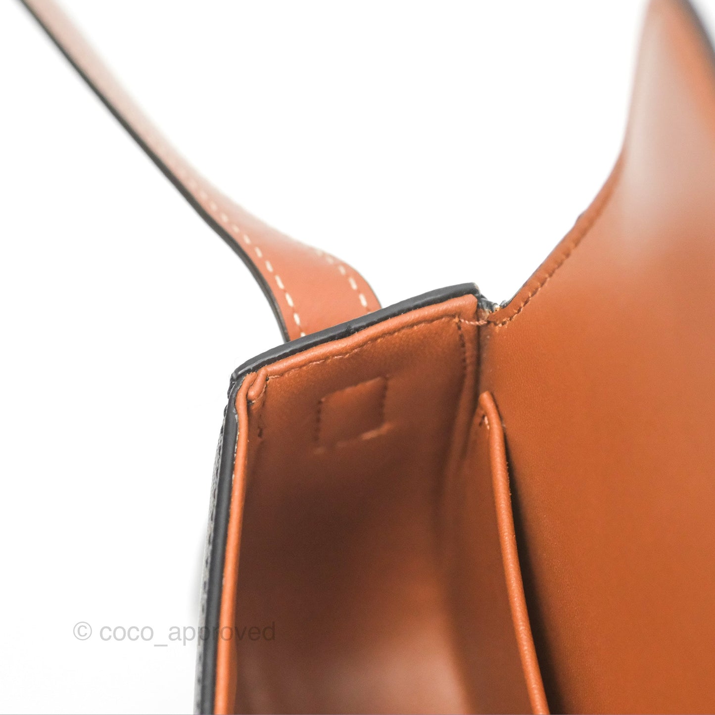 Celine Triomphe Shoulder Bag Tan Calfskin Triomphe Canvas