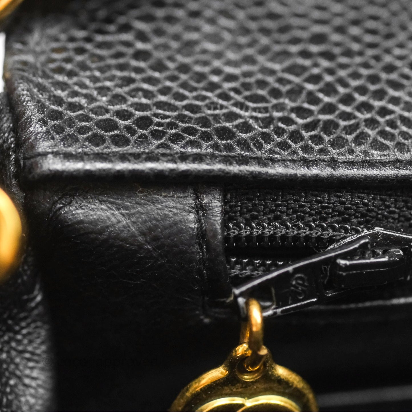 Chanel Small Vintage Quilted Classic Diana Flap Bag Black Caviar 24K Gold Hardware