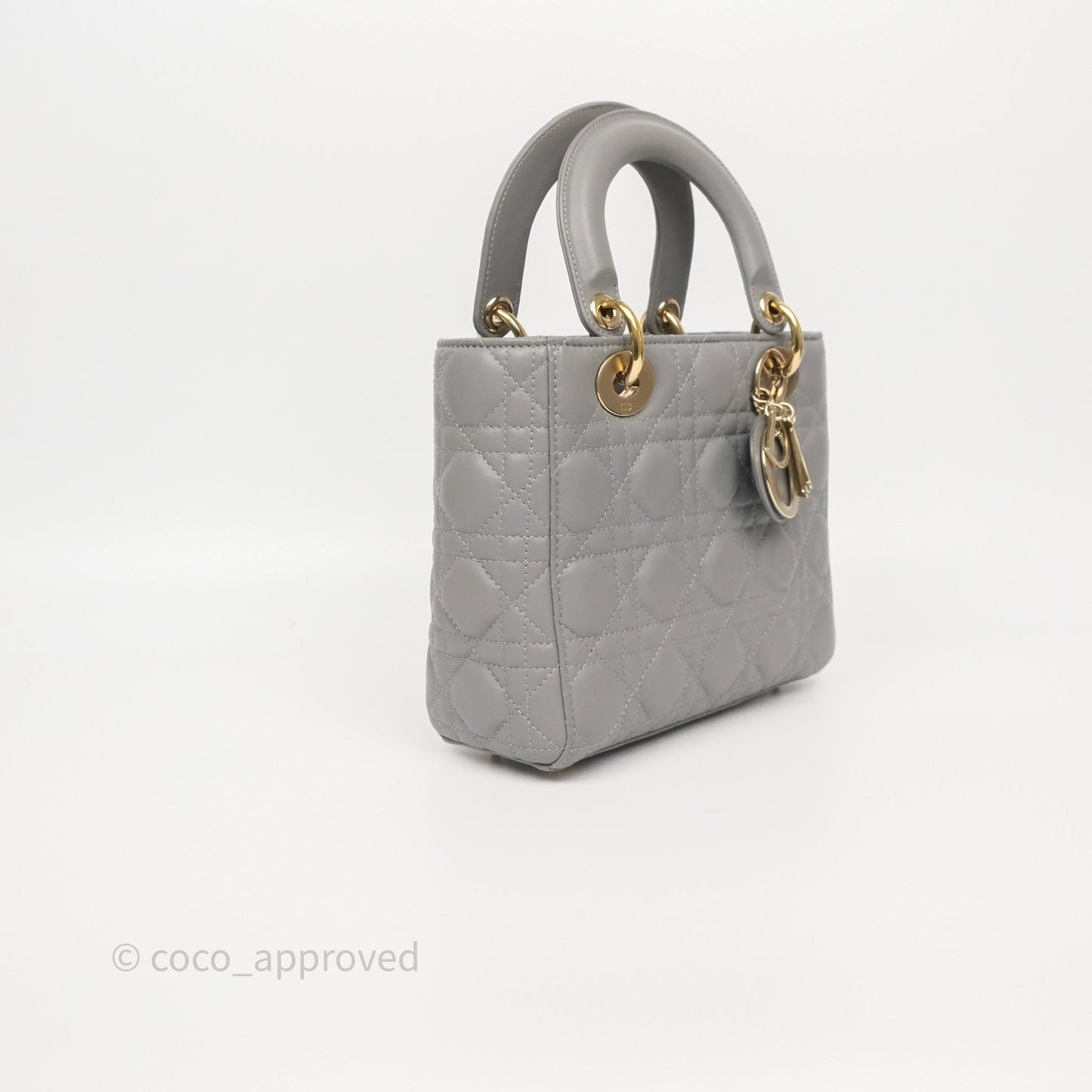 Dior Lady Dior My ABCDior Grey Lambskin Cannage