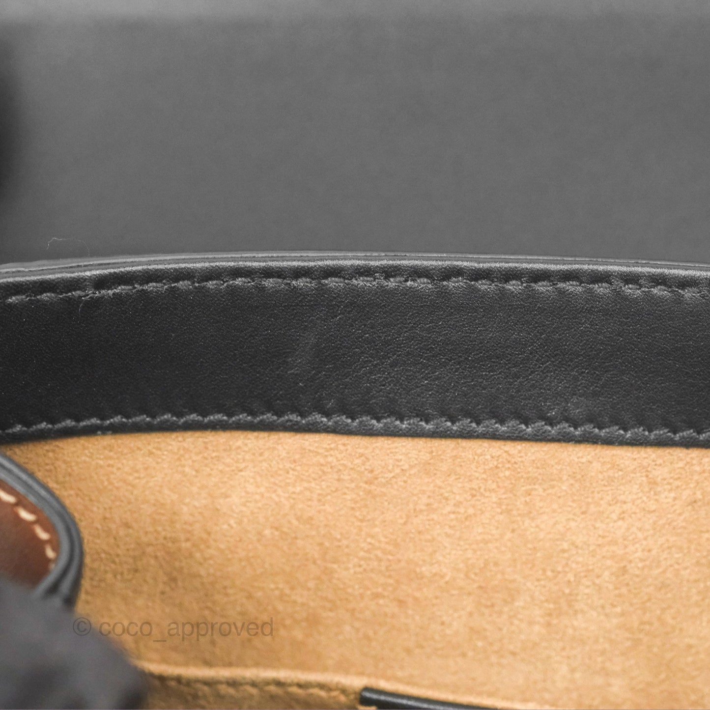 Gucci Mini Padlock Backpack GG Coated Canvas Black/Brown Leather