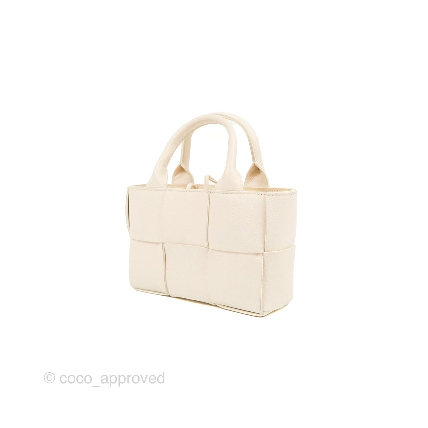 Bottega Veneta Candy Arco Tote Bag Micro Intreccio Grained Calfskin
