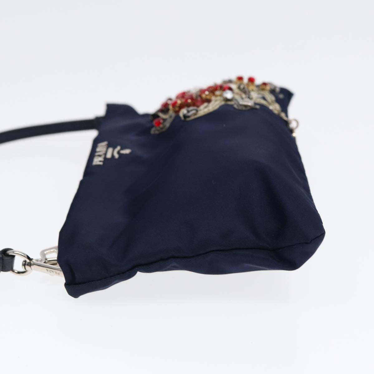 Luxury Prada Hand Pouch Nylon Navy  87814
