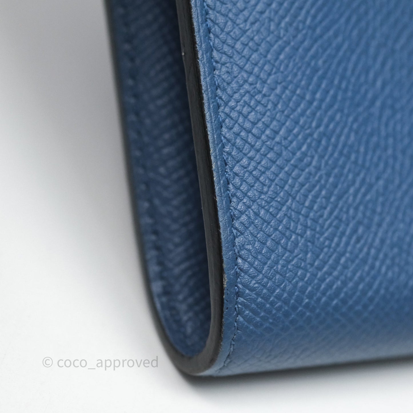 Hermès Constance Short Wallet Bleu Agate R2 Epsom Gold Hardware