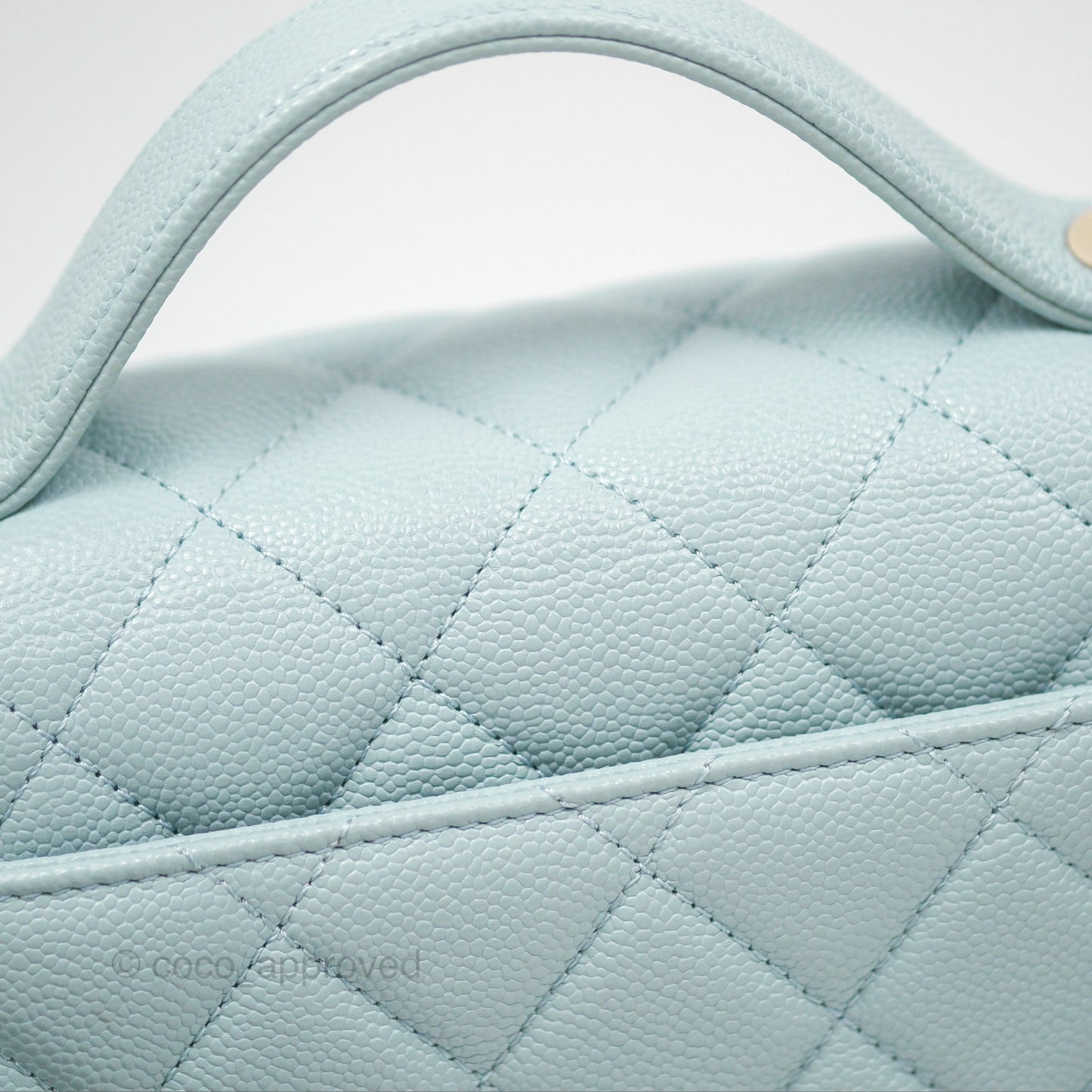 Chanel Quilted Small Business Affinity Flap Blue Caviar Gold Hardware