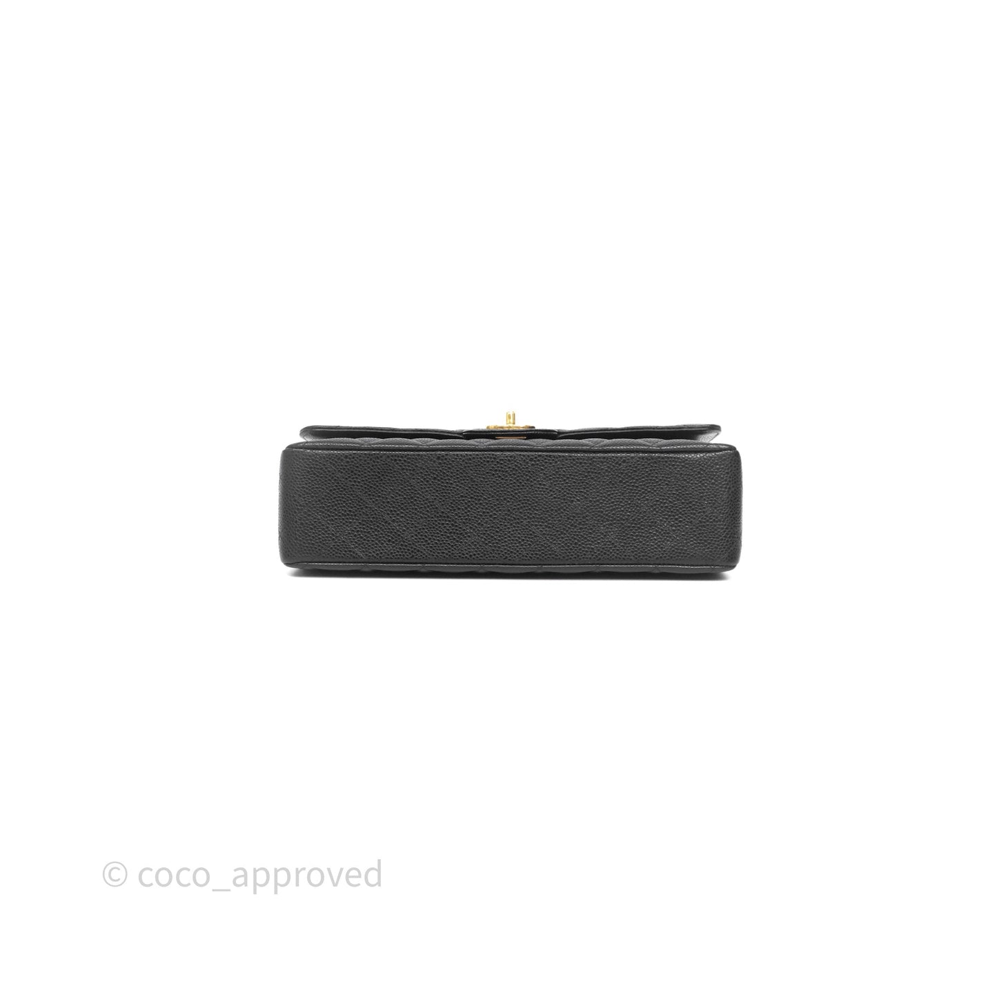 Chanel Classic M/L Medium Double Flap Black Caviar Gold Hardware