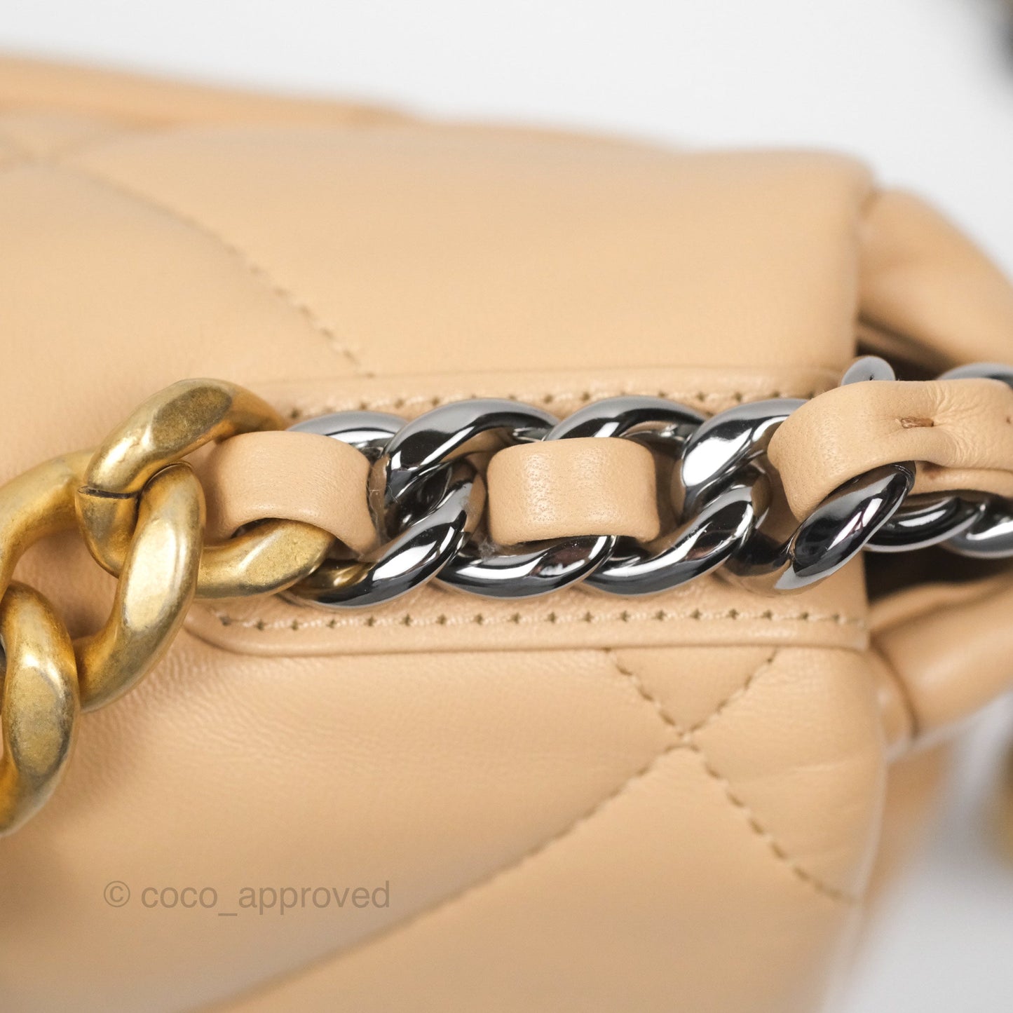 Chanel 19 Small Beige Mixed Hardware