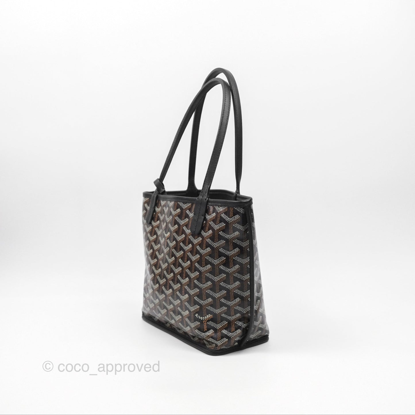 Goyard Anjou Mini Bag Goyardine Canvas Black