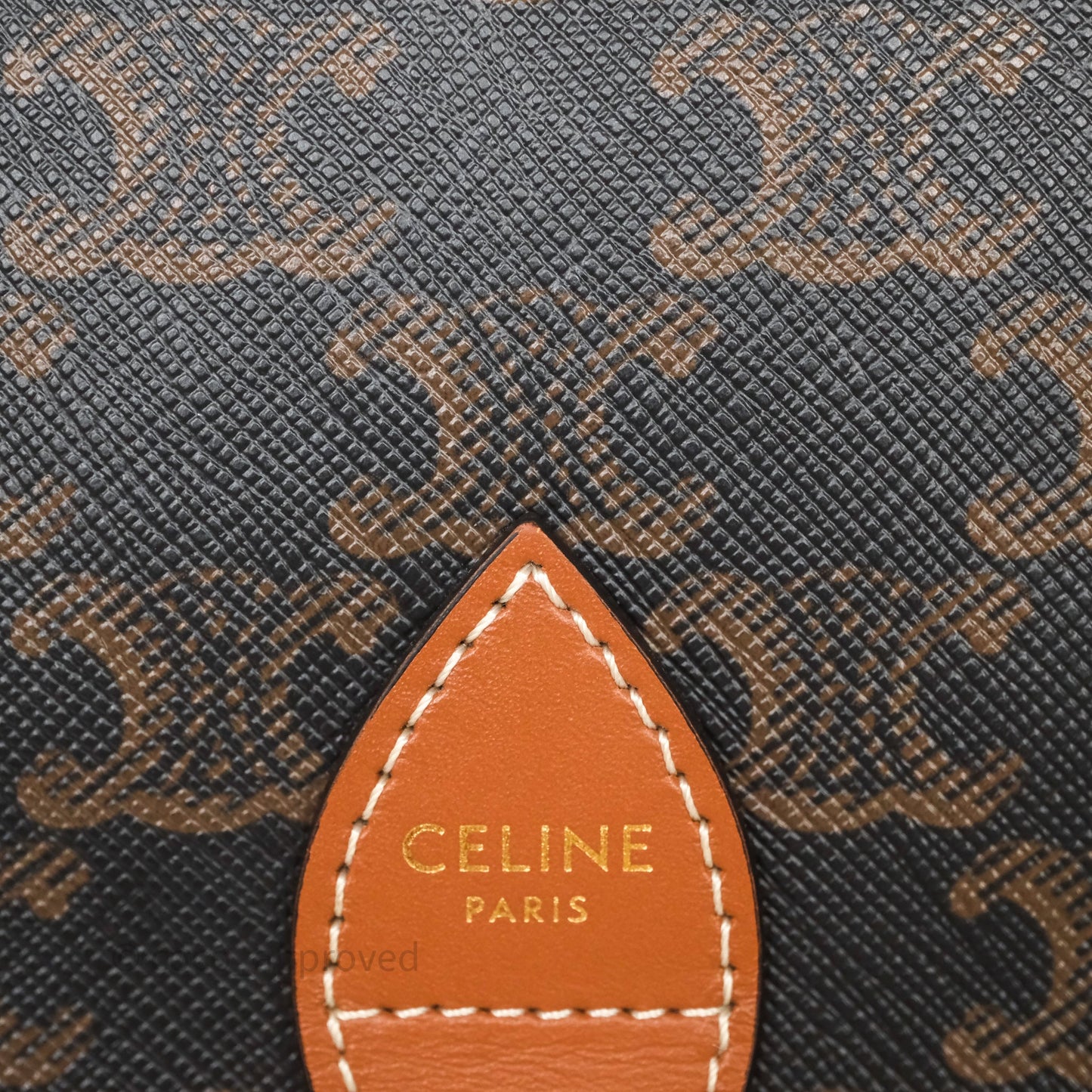 Celine Medium Folco Bag Triomphe Canvas Tan