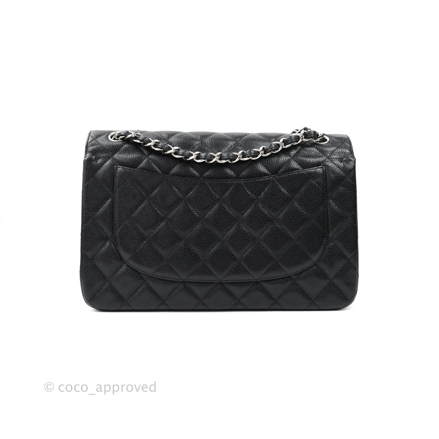Chanel Jumbo Double Flap Black Caviar Silver Hardware⁣⁣